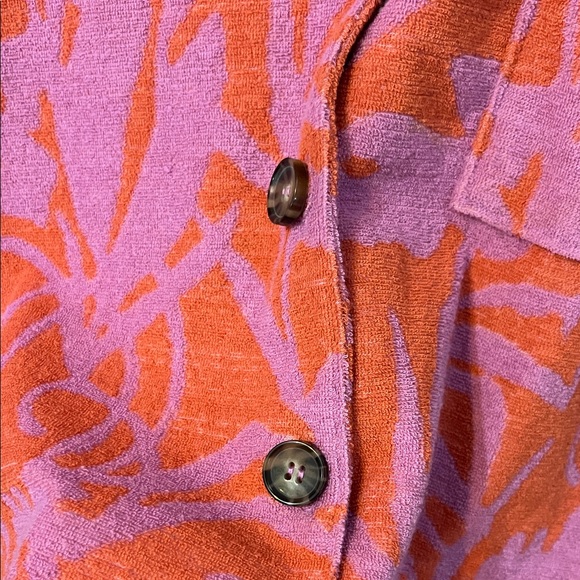 Marine Layer Terry Out Top lavender and Orange Shirt - Picture 3 of 5